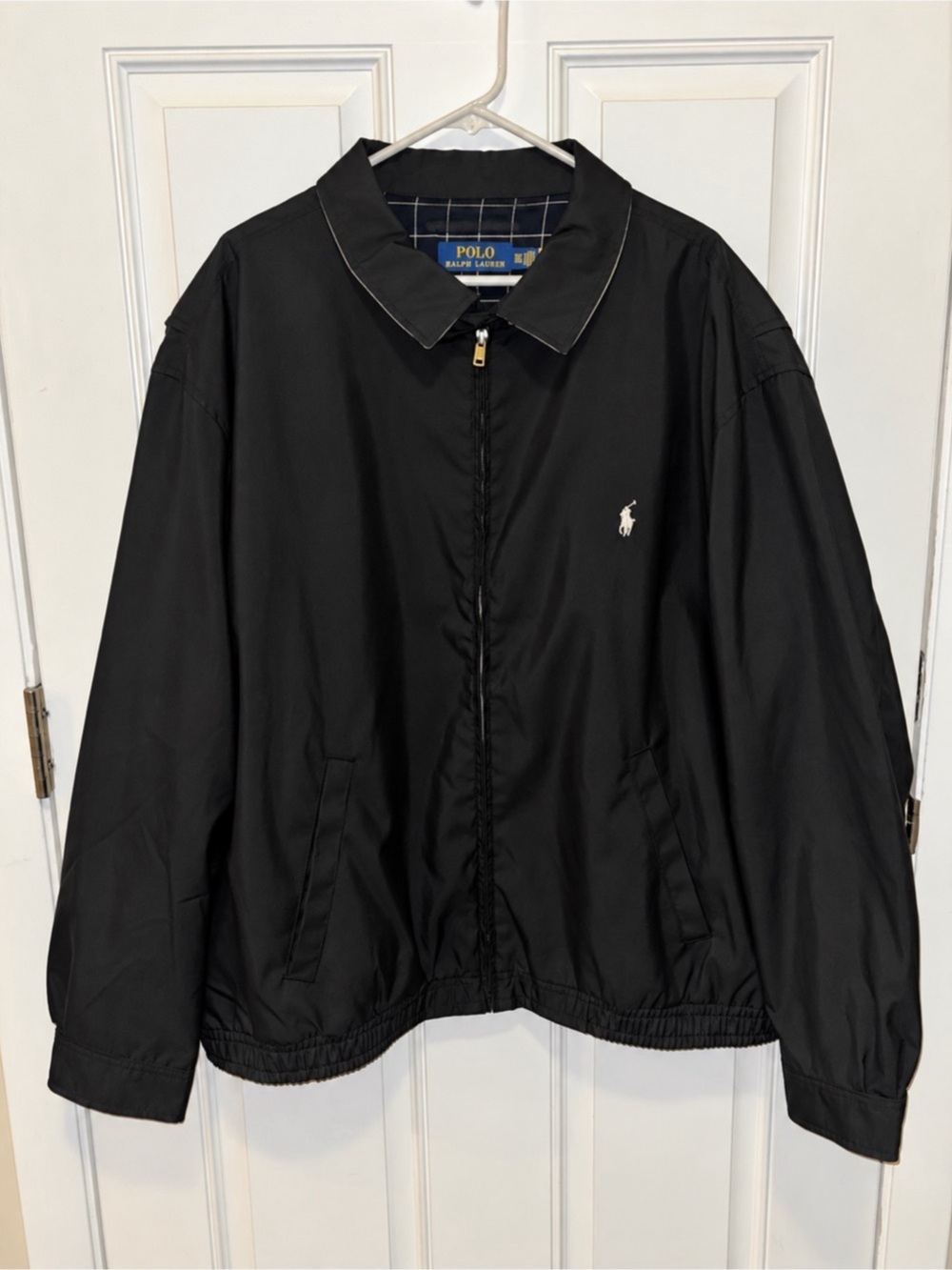 Polo Ralph Lauren Harrington Jacket Black Plaid Lining Full Zip Big & Tall 3XB